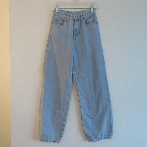 DR. DENIM Donna Pebble Superlight Retro High Rise Wide Leg Jeans - Size 24 NWT - Picture 3 of 15
